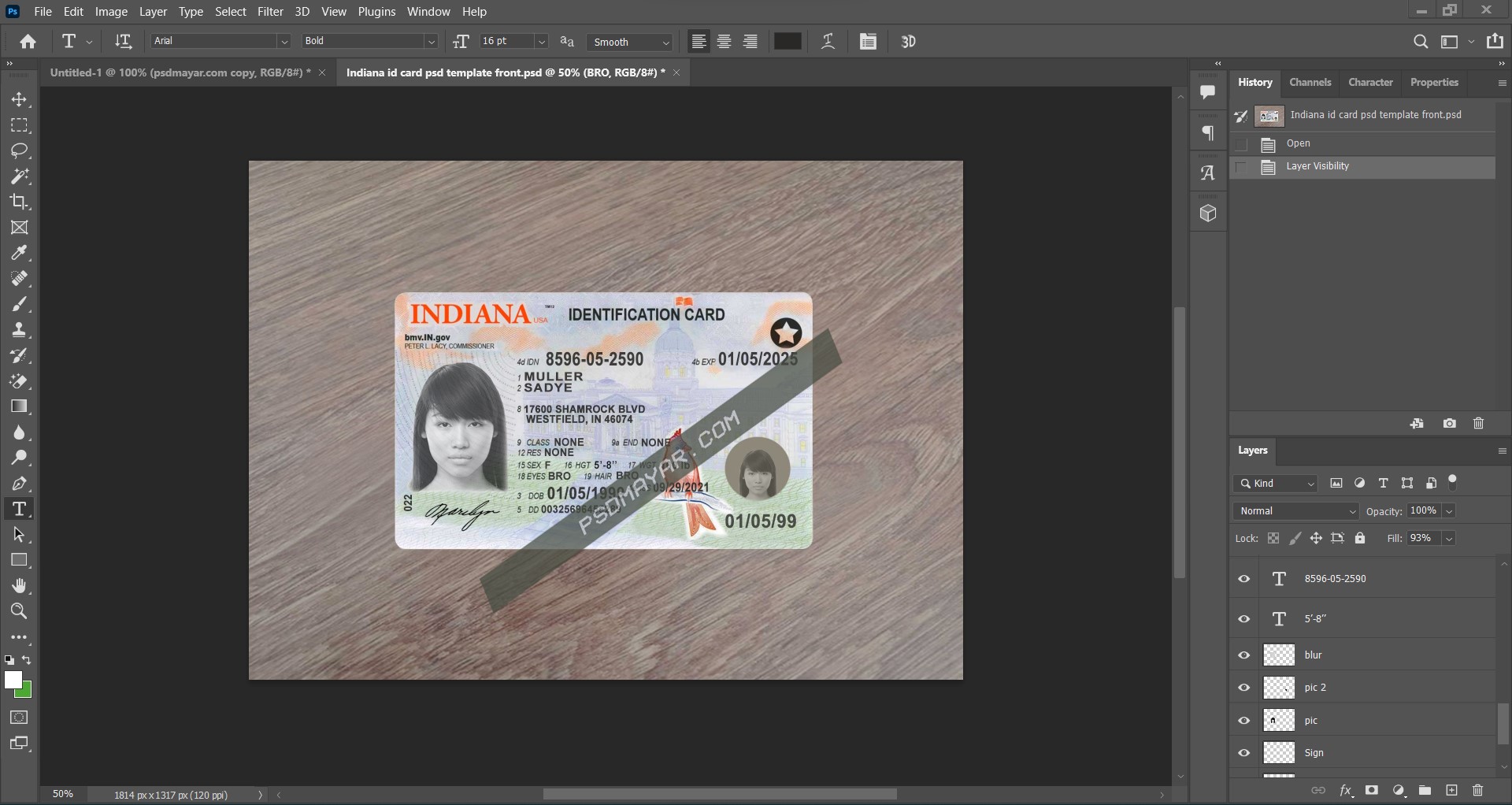 ID Card Template in PSD – FREE Download
