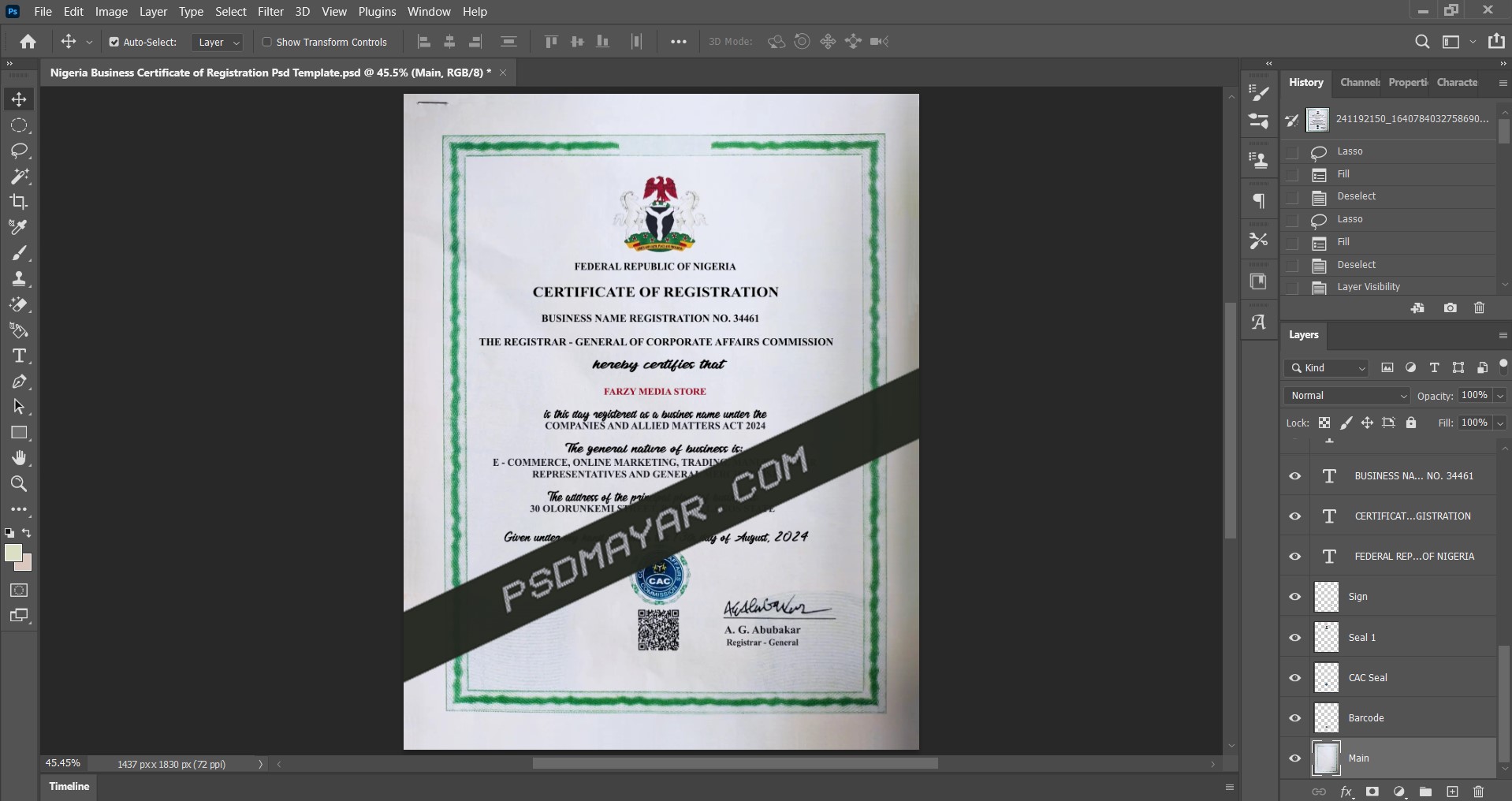 Organization Registration Certificate Nigeria